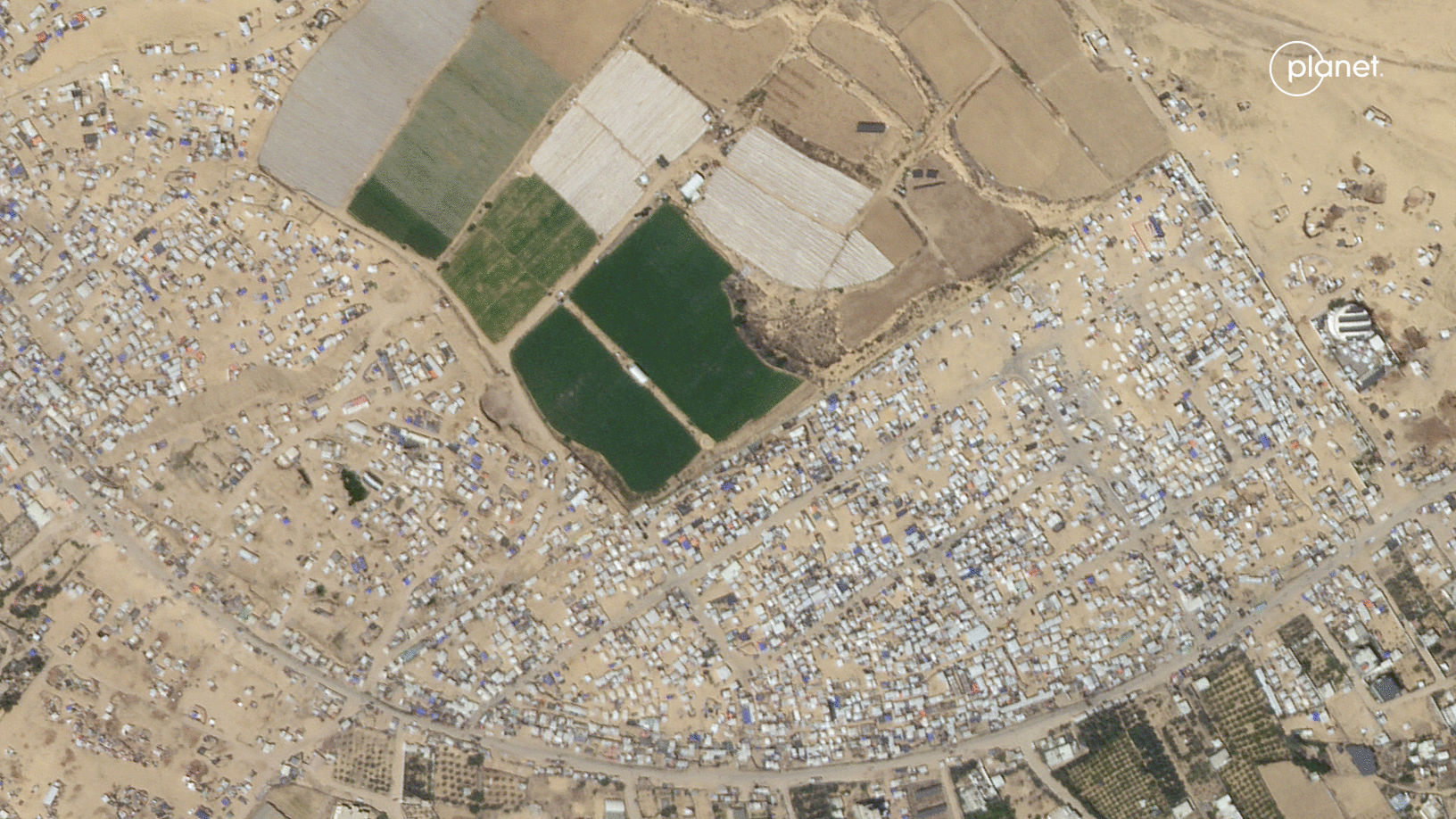 Pakistn Rafah Satellite images of Rafah illustrate Palestinians fleeing the city ...